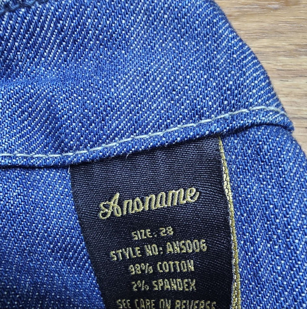 Anôname Vintage Y2K Low-Rise Stretch Denim Mini Skirt | Butterfly Embroidery - Picture 4 of 8